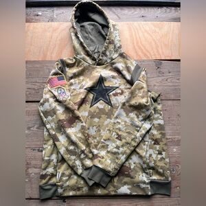 Nike Dallas Cowboys Hoodie Men’s Large Salute to Service Digital Camo 2021